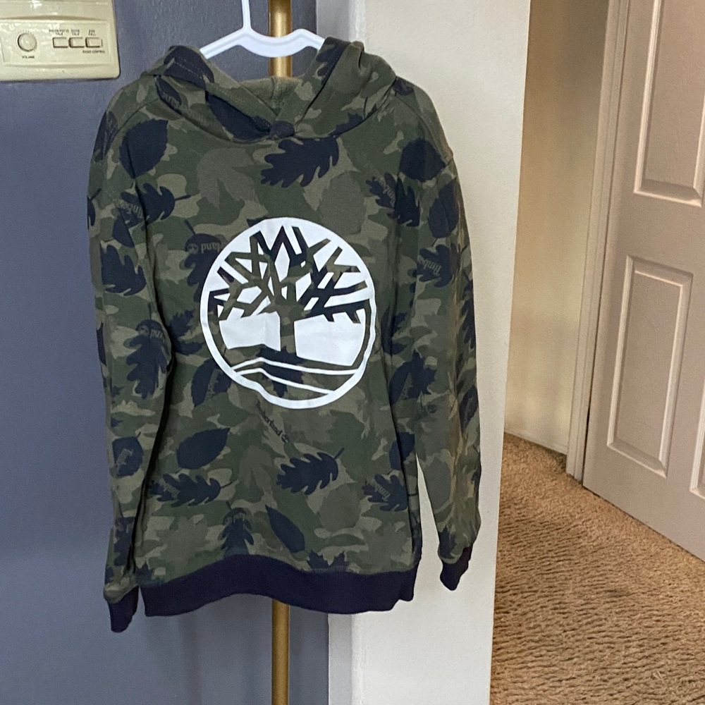 Timberland Kids Green Camo Hoodie
